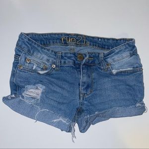 RUE 21 Frayed Jean Shorts